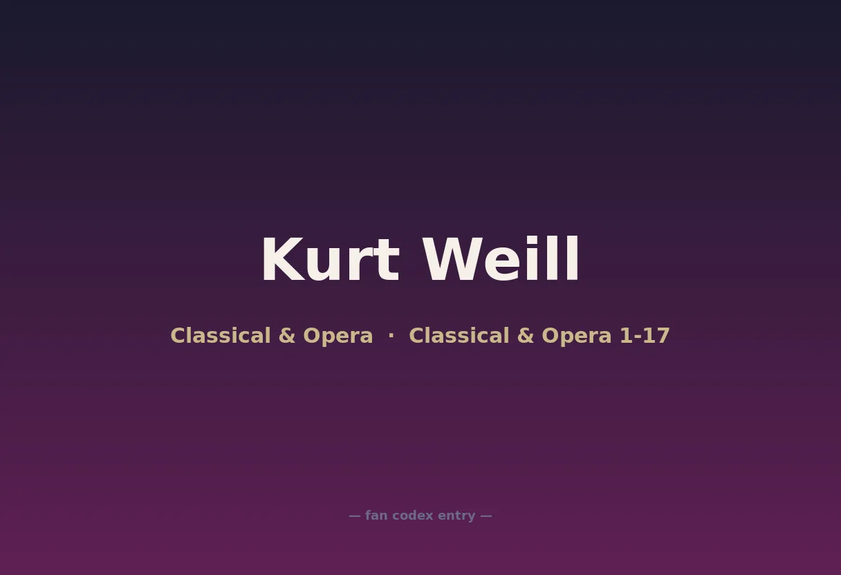 Kurt Weill
